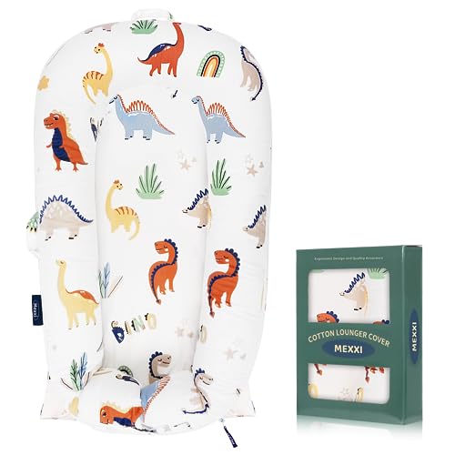 Image of Infant Lounger Baby Nest Replacement Cover | Hypoallergenic | Premium | [Fits Dockatot Deluxe+] (Cover Only) (Dinosaur)