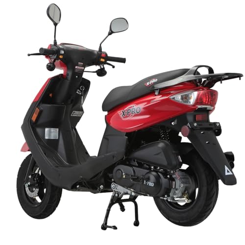 Image of X-PRO Bora 50cc Gas Moped Scooter for Adults - Automatic Transmission, 4‑Stroke Engine, Street Legal with Headlight, Rear Trunk, Front /Rear Suspension & DOT Tires