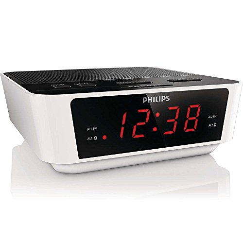 Philips UKW Radioalarm clock AJ3115 UKW white, black