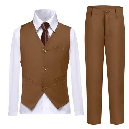 Boys Vest Set Formal Dress Suits Wedding Outfit Dresswear