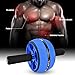 HERCHR Ab Roller Wheel, Abdominal Wheel Roller Trainer Fitness Equipment Gym Home Exercise Tool with Training Pad for Training Core Workout(Blue)