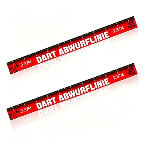 2 Autocollants de Ligne de Lancer de fléchettes 56x5cm -