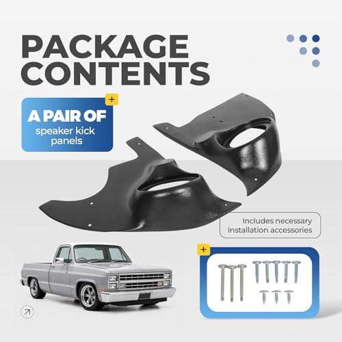 ALMULOO Speaker Kick Panels Pair Compatible with 1973-1987 Chevrolet GMC Pickup Trucks Jimmy Blazer Suburban and Crew Cabs by ALMULOO - Image 5