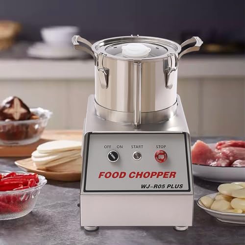 Stainless Steel Food Grinder, Commercial Electric Stainless Steel Food Chopper Food Processor with Blades with Power Cord for Vegetables, Onions, Garlic, Meat, Nuts and Baby Foods - Image 4