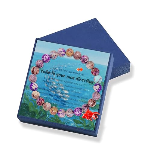 Bracelet poisson rouge porte-bonheur | Bijou symbolique de sérénité et liberté