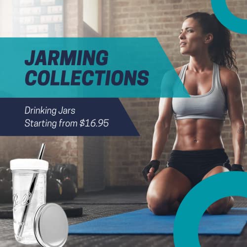 Jarming Collections Reusable & Leak Free Boba Cup, White Silver Smoothie/Bubble Tea Cup, Boba Tea Cup, Glass Cups With Lids And Straws, 2 Glass Wide Mouth Mason Jars 24Oz #TOP3