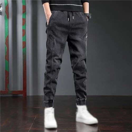 Winter Jeans Men's Black Slim Fit Stretch Pants Jeans Casual Pants Plus Size2