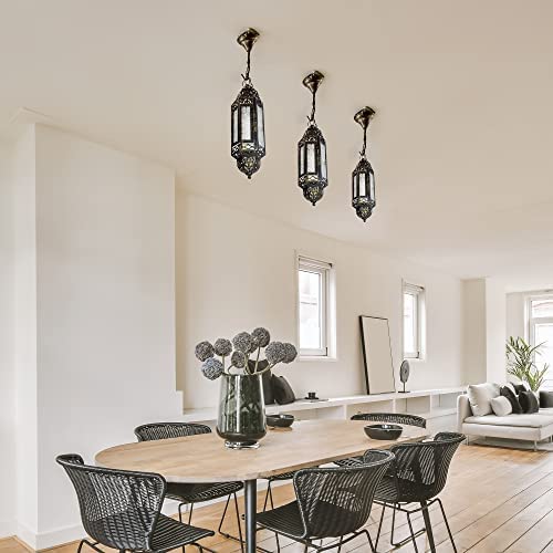 Decorative Tea Light Candle Lantern Set Of 2 - Moroccan Style Candle Lantern - Hanging Ramadan Lantern - Ramadan Decorations For Home #TOP3