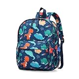 KK CRAFTS Preschool Backpack Kindergarten Little Kids Toddler Elementary School Backpacks for Boys and Girls with Chest Strap(12Inch, Dark Blue Dino)