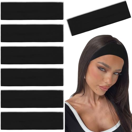 Nayyana 7 Stück Stirnbänder für Damen, rutschfest, trendige Damen-Stirnbänder, elastische Haarbänder, Haar, Workout, Schweiß, Haarband, weiches, Baumwolltuch-Stirnband, Farbe 5