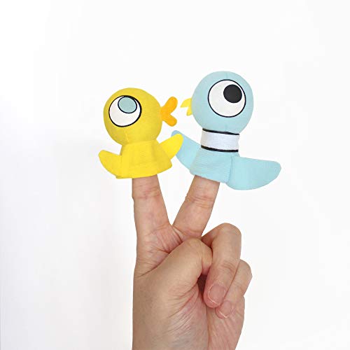 Image of YOTTOY Mo Willems Collection | The Pigeon & Duckling Set of 2 Finger Puppets in Package