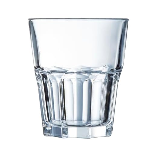 Arcoroc - Colección Granity - 6 vasos bajos de 27 cl de vidrio templado apilables -Uso profesional - Extremadamente resistentes - Fabricado en Francia - Embalaje reforzado para la venta online