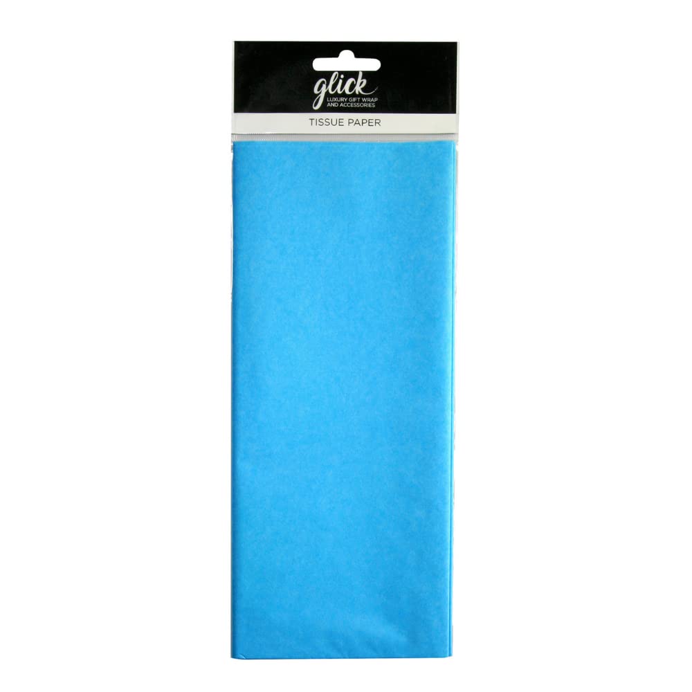 Glick Four Sheets Of Turquoise Tissue Paper, Each Sheet Measures 750mm X 500mm When Open, Tissue Paper Turquoise For Gift Wrapping And Other Arts & Crafts - View #2