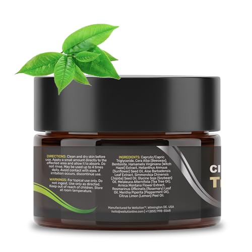 Image of Cystic Acne Spot Treatment - Tea Tree Acne Cream - Fast-Acting Acne Spot Corrector for Face, Pimples & Blemishes - Non-Greasy, Gentle Formula - 1oz - by WELLUTION