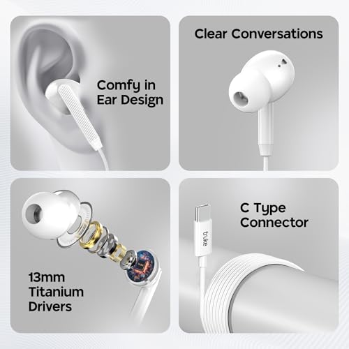 truke Bass 1 in-Ear Wired Earphones, White - Image 3