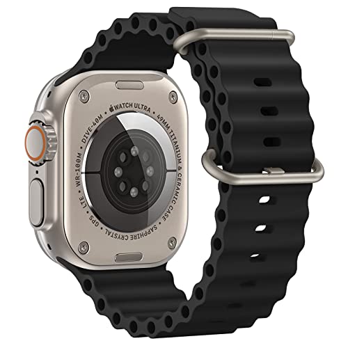 YAXIN Ocean Band Compatible with Apple Watch Ultra Band 49mm 45mm 44mm 42mm 41mm 40mm 38mm Men Women, Adjustable Loop Sport Fluoroelastomer for Apple Watch Ultra iWatch Series 8 7 SE 6 5 4 3 2 1