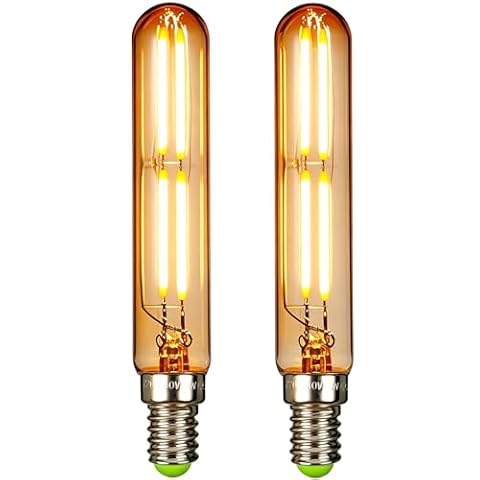 Tianfan 2-pak żarówka LED 4W T20 rurowa żarówka LED E14 Edison mała podstawa 2500 K ciepła biała żarówka Edisona