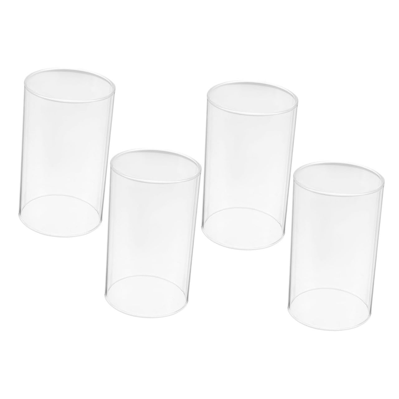 Abat-jour en verre transparent coupe-vent pour centre de table chaleureux