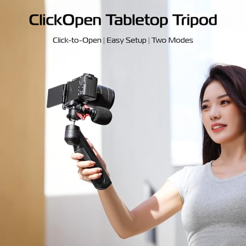 Image of ULANZI TT38 Tabletop Mini Tripod for Camera, Uka F38 ClickOpen Flexible Travel Stand for Sony /Canon /Nikon /Fujifilm SLR DSLR, Pocket Vlogging Stand for Shooting Selfie Video