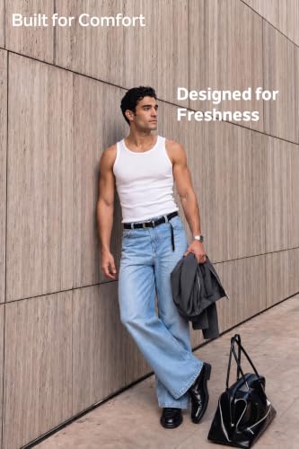 Image of Van Heusen Men's White Cotton Vest - Pack of 1 |Antibacterial 100% Combed Cotton | Moisture‑Wicking, Stay‑Fresh Technology, Soft Handfeel | Extended Length |Doesn't lose shape | Regular Fit Sleeveless Innerwear | Style 10071