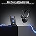 Wireless Headset with Mic for Work, Wireless Headset with Microphone (Noise Cancelling), Smart Mult-Func Dock, 65H Worktime&Fast Charge Bluetooth Headphones for Work/PC/Computer/Call Center/Teams/Zoom