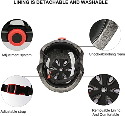 Image of Kids Bike Helmet,Toddler Skateboard Helmets for Ages 2-3-5-8-14 Years Boys Girls，Adjustable Multi-Sport Bicycle Skateboarding Football Roller Skating Scooter Rollerblade Balance Bike Helmet