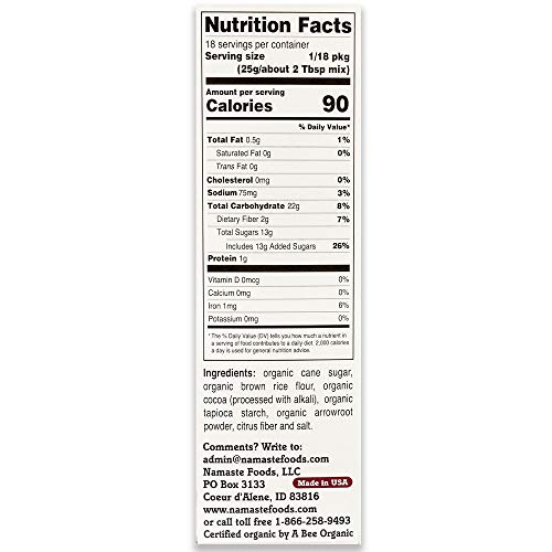 Namaste Foods 12824NAMA-EA Gluten Free Organic Dark Chocolate Brownie Mix thumb #10