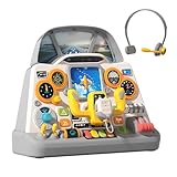 Plane Cockpit Simulator Toy | Interactive Aircraft Control Panel Game - Light and Sound Interactive Airplane Toys for Kids,for Kindergarten Nursery Indoor Home Playroom