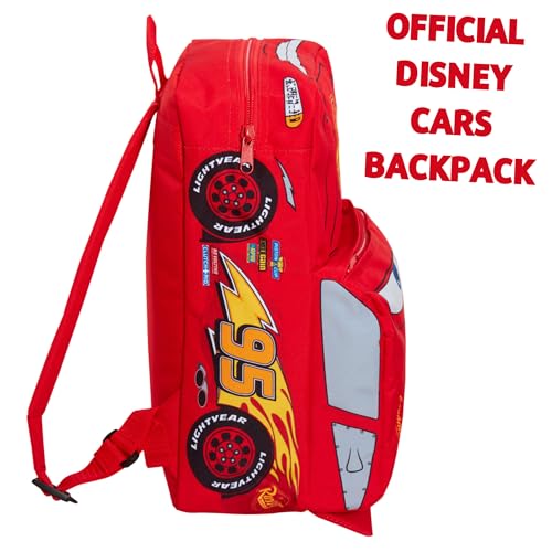 Disney Cars 3D Backpack Kids Lightning McQueen School Nursery Lunch Bag Rucksack