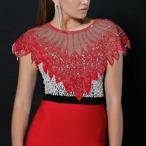 Beaded Sequin Cape, Beautiful Pullover Party Shawl, Women Shawl Wrap for Masquerade, Dresses, Monther2