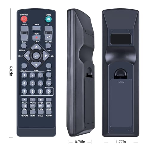 PZL Replacement Remote Control for Mediasonic Homeworx ATSC Digital Converter Box HW180STB HW130STB HW130RN