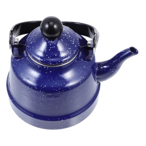 Bouilloire Électrique Rétro Émail Bleu 1,7L | Générique - 2