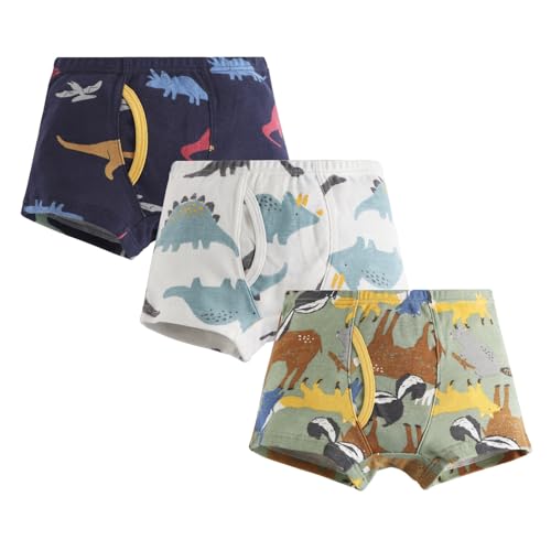 Generisch - Lot de 3 boxers pour bébé garçon - Avec imprimé de dessin animé mignon, Rose, 3-4 ans