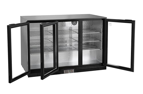 Flaschenkühler GBC3003, Aluminium/Glas, 135 x 53 x 86.5 cm, 308 L, verstellbare Einlegeböden, automatische Abtauung, LED Beleuchtung, schwarz – Bild 6