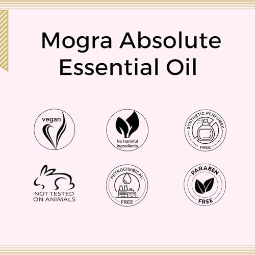 Image of Aroma Treasures Mogra Absolute Essential Oil | 100% Pure & Natural Theraputic Essential oil for healthy Skin, body, Aromatherapy - 10ml