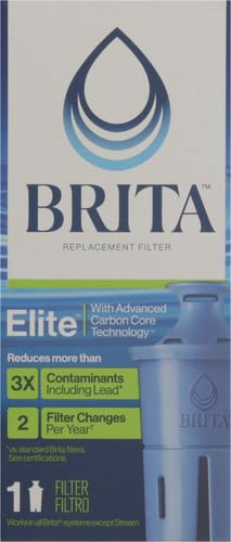 Image of Brita Elite Water Filter Replacement for Pitchers and Dispensers, BPA-Free, Reduces 99% of Lead, Lasts Six Months or 120 Gallons, Includes 1 Pitcher Replacement Filter (Pack of 12)