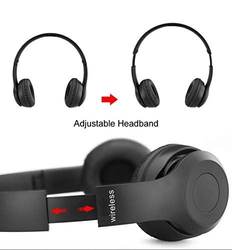 Image of INVICTO K47 Wireless Bluetooth Headphones Over Ear with Mic (Black)
