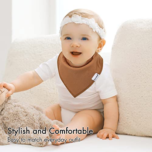 Baby Bibs For Boys & Girls,Baby Bandana Drool Bibs For Teething And Drooling,Super Absorbent Cotton Baby Drool Bibs,12 Pack Solid Colors Bib Set #TOP2