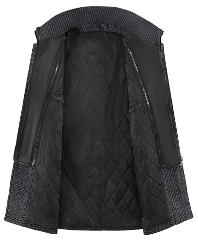 Image of APTRO Men's Pea Coat Wool Jacket Windbreaker Single Breasted Winter Coat