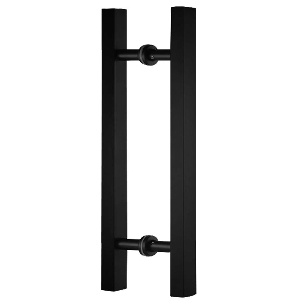 DFGHNBVC Modern Style Brushed Stainless Steel Barn Sliding Door Handle For Solid Wood/Glass Doors Commercial Grade Interior/Exterior Push Pull Handle Black Finish 1 Pack,Black 1Pcs-800A
