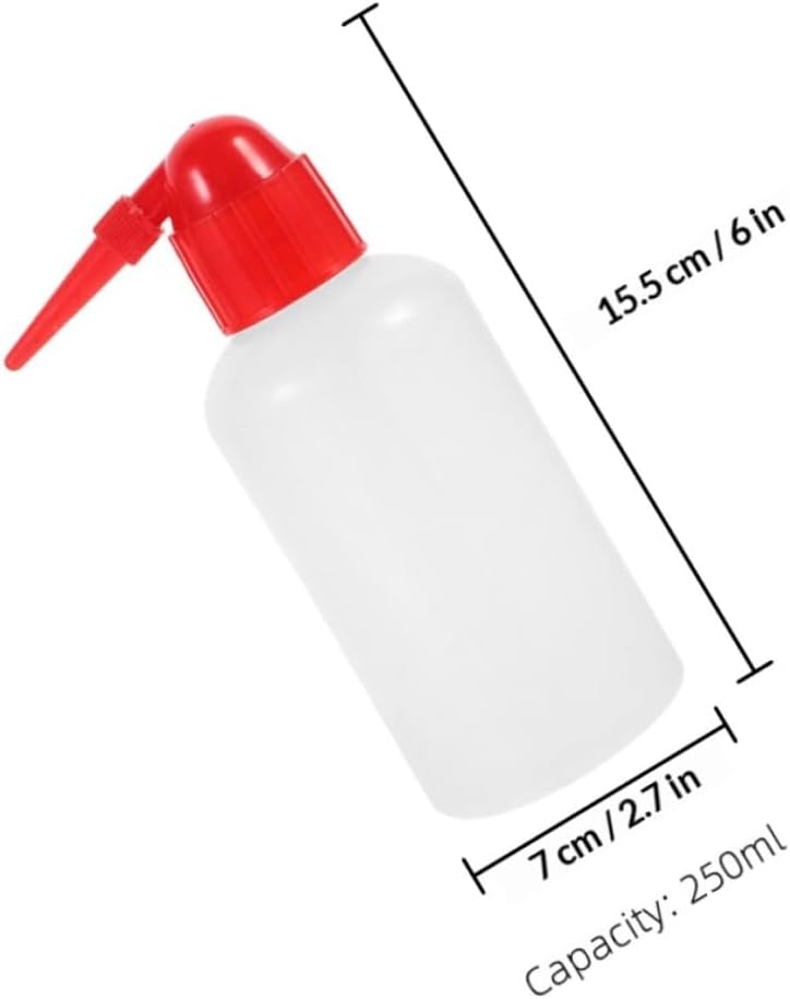 6pcs 250ml Lab Wash Bottles with Scale Plastic Squeeze Rinse Bottles for Precise Cleaning and Plant Watering Safety Narrow Mouth