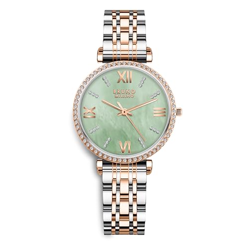 Image of BRUNO MILANO Luxe Diamond Studded Bezel Watch for Women and Girls