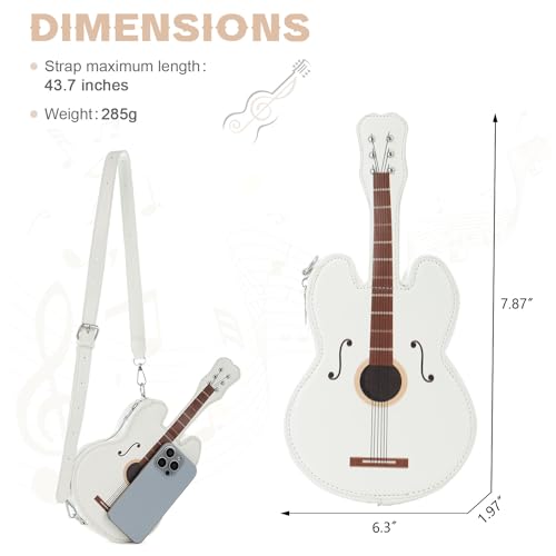 SUKUTU Women Guitar Shaped Shoulder Bag Creative Music Sparkly Leather Novelty Crossbody Bags Handbag3