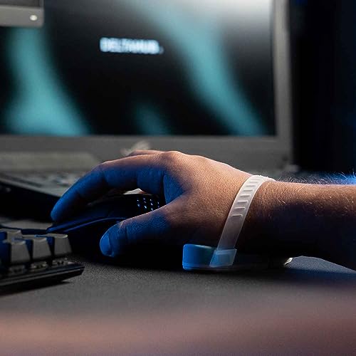 Image of DELTAHUB Carpio G2.0 - Advanced Ergonomic Right-Handed Gaming Wrist Rest for Mouse - Superior Support for Serious Gamers - Anti-Fatigue, Smooth Glide (Small, Right, Blue)