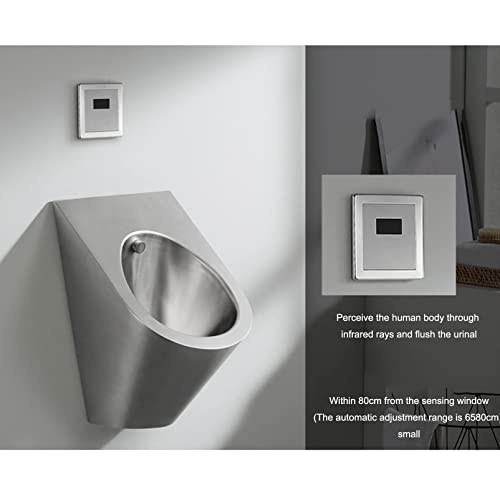 Urinarios de acero inoxidable con descarga vertical para baños públicos 4