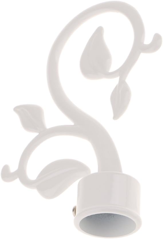 Dovewill 2Pcs Leaf Window Drapery Curtain Rod Decor Drapery Pole Finials Head Top 28mm Inner Diameter #White : Home & Kitchen