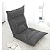 SCAHUN Bodenstuhl，Mit Rückenlehne，6-Gang Einstellbar Faltbar Gepolsterter Sitz Game Chair Meditationsstuhl Oder Yoga Oder Camping,Gray-56×60×66cm