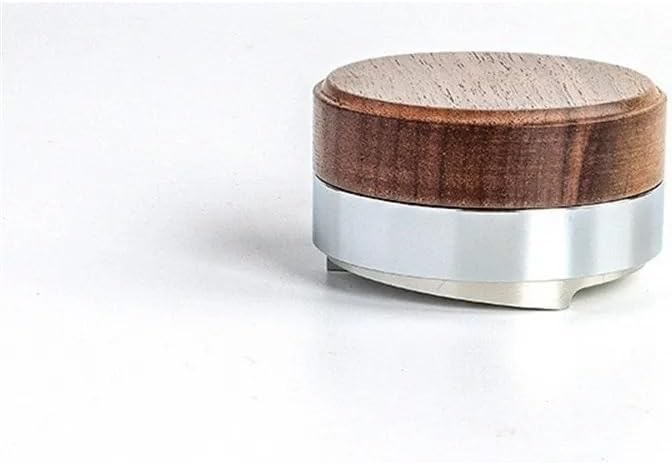 51 53 58.5mm Coffee Tamper Coffee Distributor Tool Walnut Cover Head Espresso Leveler Fits Compatible with Portafilter Espresso Hand Tamper(58.5mm Distributor)