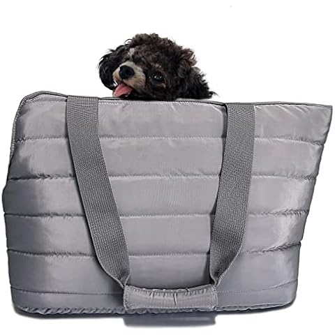 LeerKing Dog Carriers for Small Dogs Lightweight Pet Tote Bag with Polar Fleece Sturdy Puppy/Cat/Bunny Purse Bag with PVC Base Plate for Walking, Subway, Shopping, Hiking, Traveling Cover