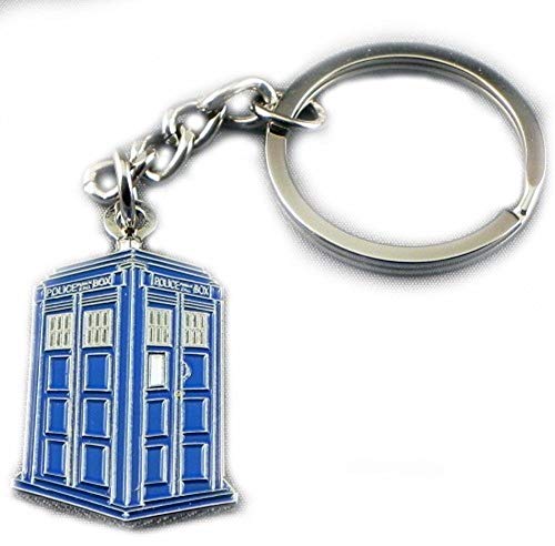 Porte-clés Doctor Who en métal émaillé Tardis de la série Doctor Who.